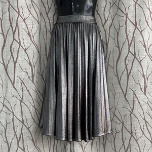 Shimmering Silver “Valija” A-Line Skirt
